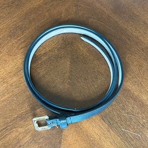 Loft black leather belt! Size large!